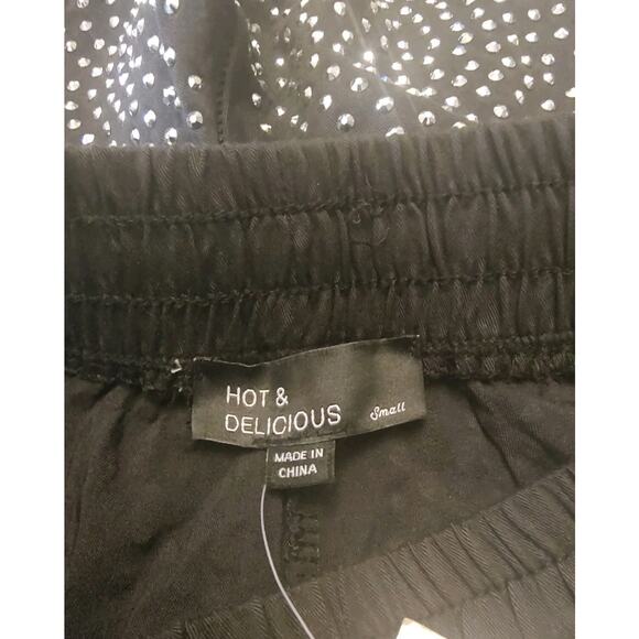 Hot & Delicious Pants & Triangle Bikini Top Outfit Black Rhinestones  Small NWT - Picture 4 of 12